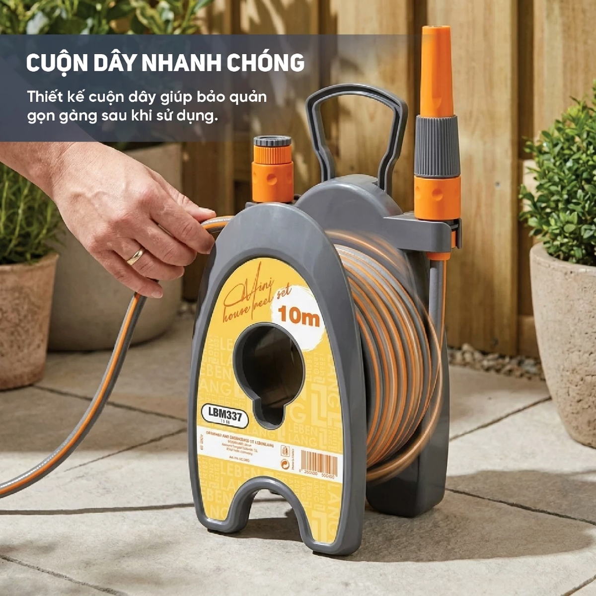 Bộ cuộn vòi nước 10m Lebenlang LBM337