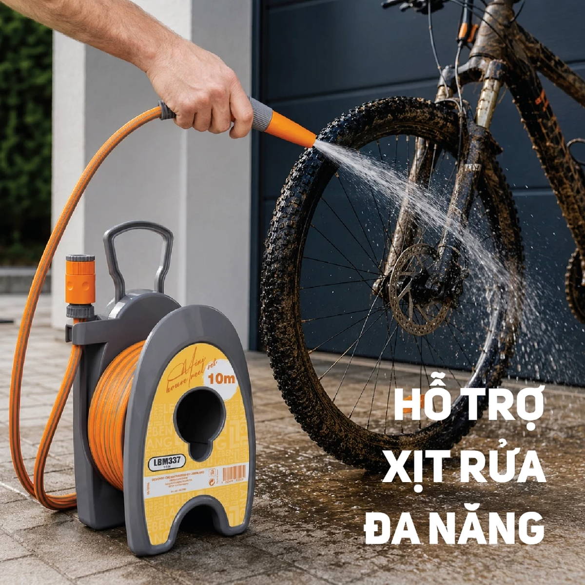 Bộ cuộn vòi nước 10m Lebenlang LBM337