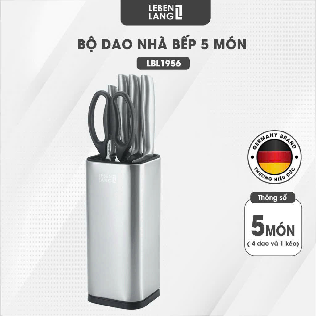 Bộ dao kéo nhà bếp 5 món Lebenlang LBL1956