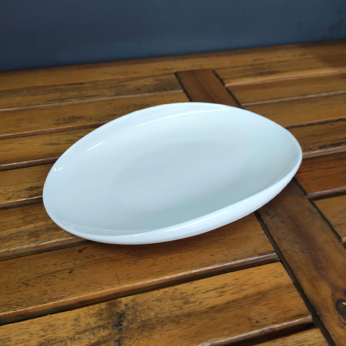 Đĩa sứ oval cao cấp trắng trơn Lebenlang WB08