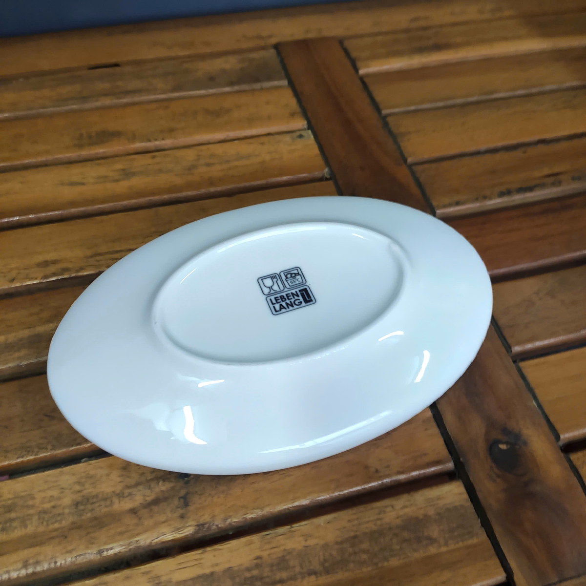 Đĩa sứ oval cao cấp trắng trơn Lebenlang WB08