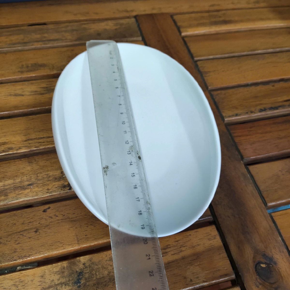 Đĩa sứ oval cao cấp trắng trơn Lebenlang WB08