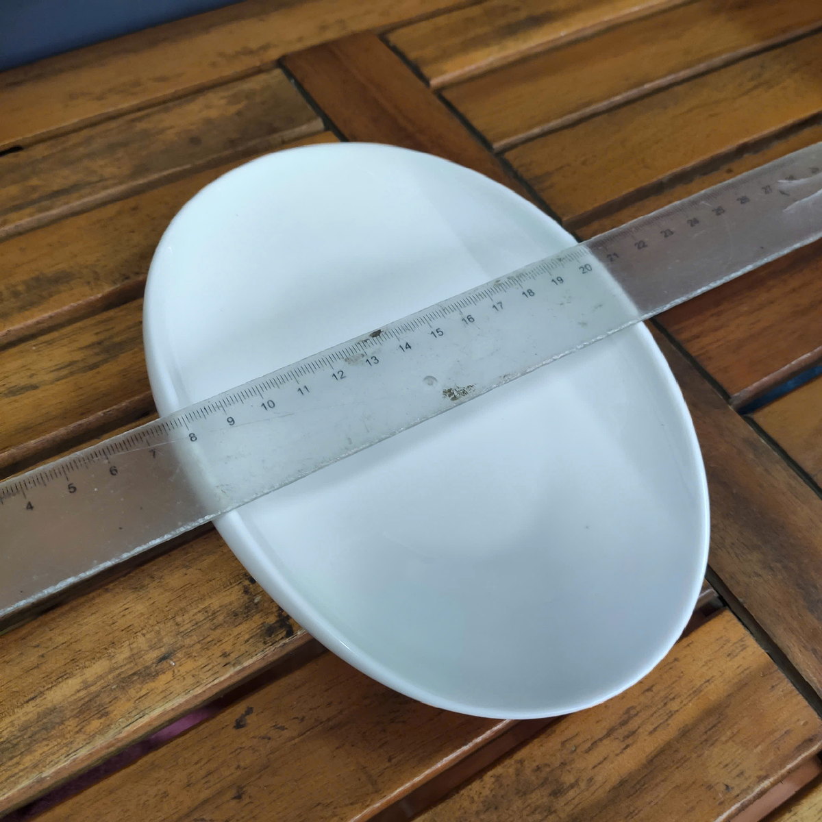 Đĩa sứ oval cao cấp trắng trơn Lebenlang WB08