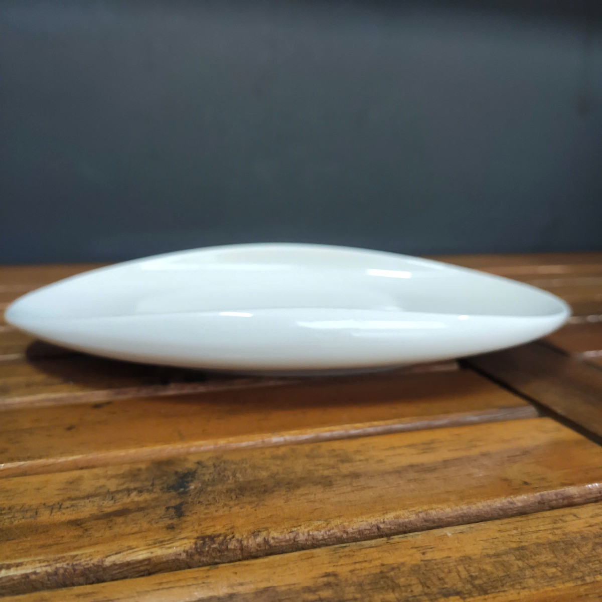 Đĩa sứ oval cao cấp trắng trơn Lebenlang WB08