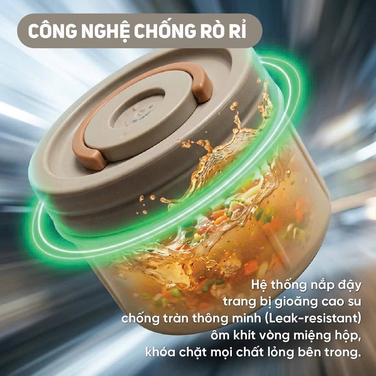 Hộp cơm giữ nhiệt 3 tầng Inox 304 Lebenlang LBL2019 dung tích 2.4L