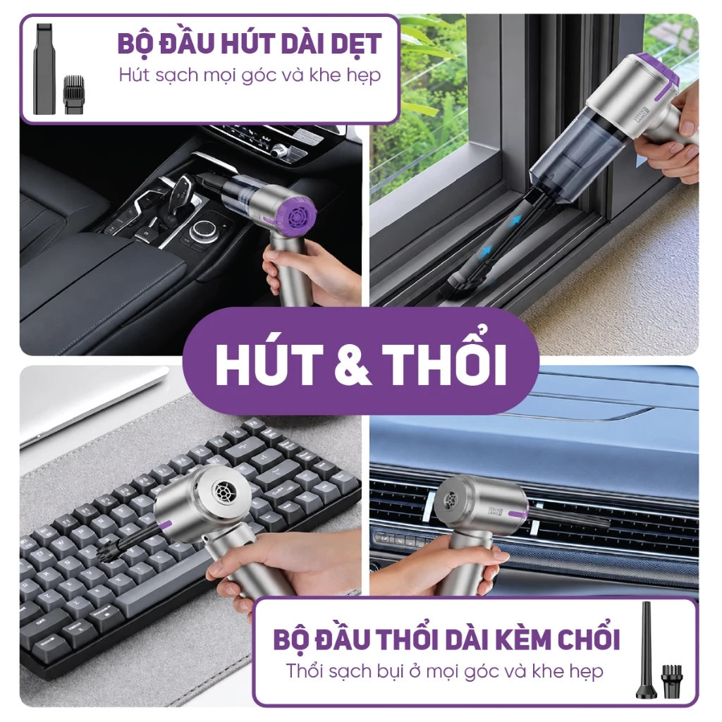 Máy hút bụi cầm tay không dây Lebenlang LBL1663