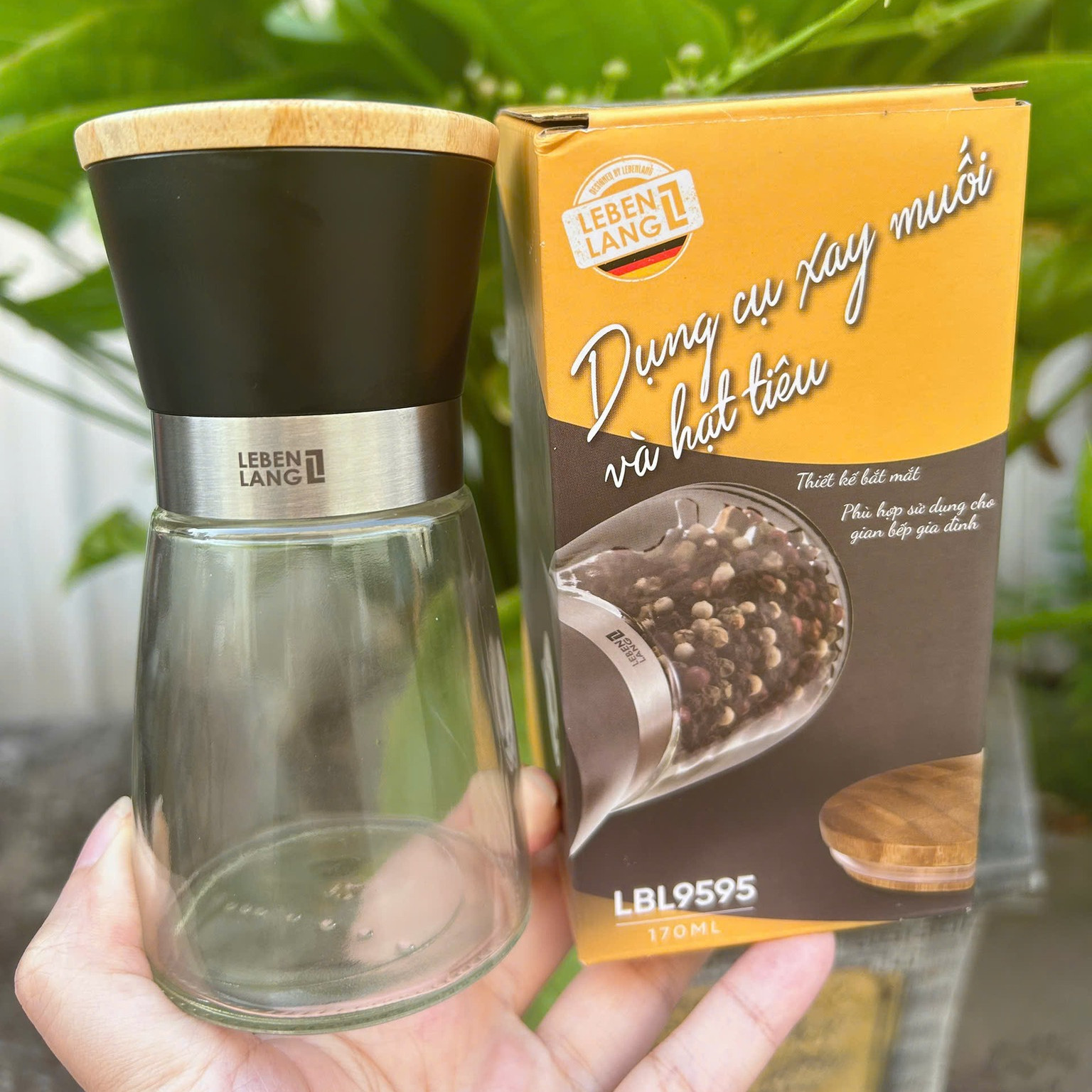 Dụng cụ xay tiêu thủy tinh Lebenlang LBL9595, dung tích 170ml