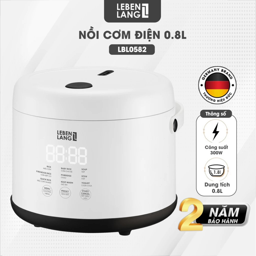 Nồi cơm điện tử ruột Inox 304 Lebenlang LBL0582