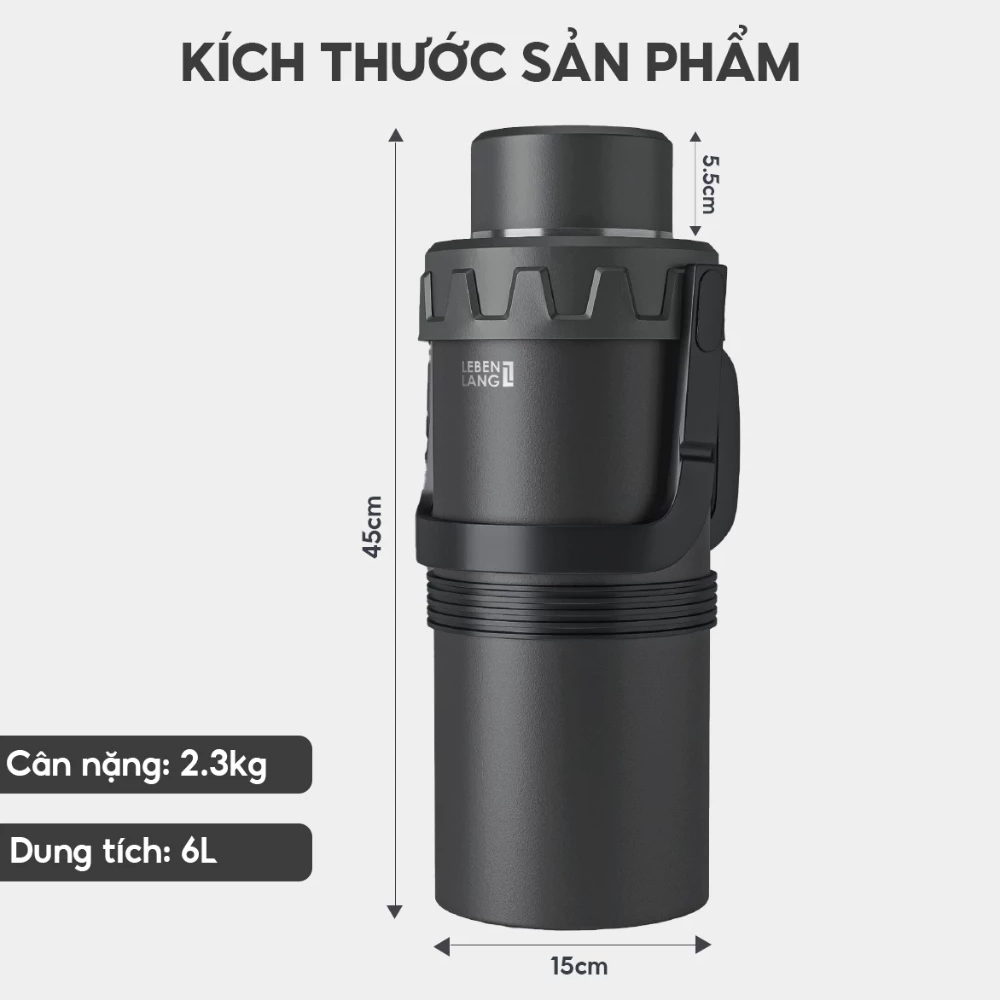 Phích giữ nhiệt Inox 316 Lebenlang LBL3025