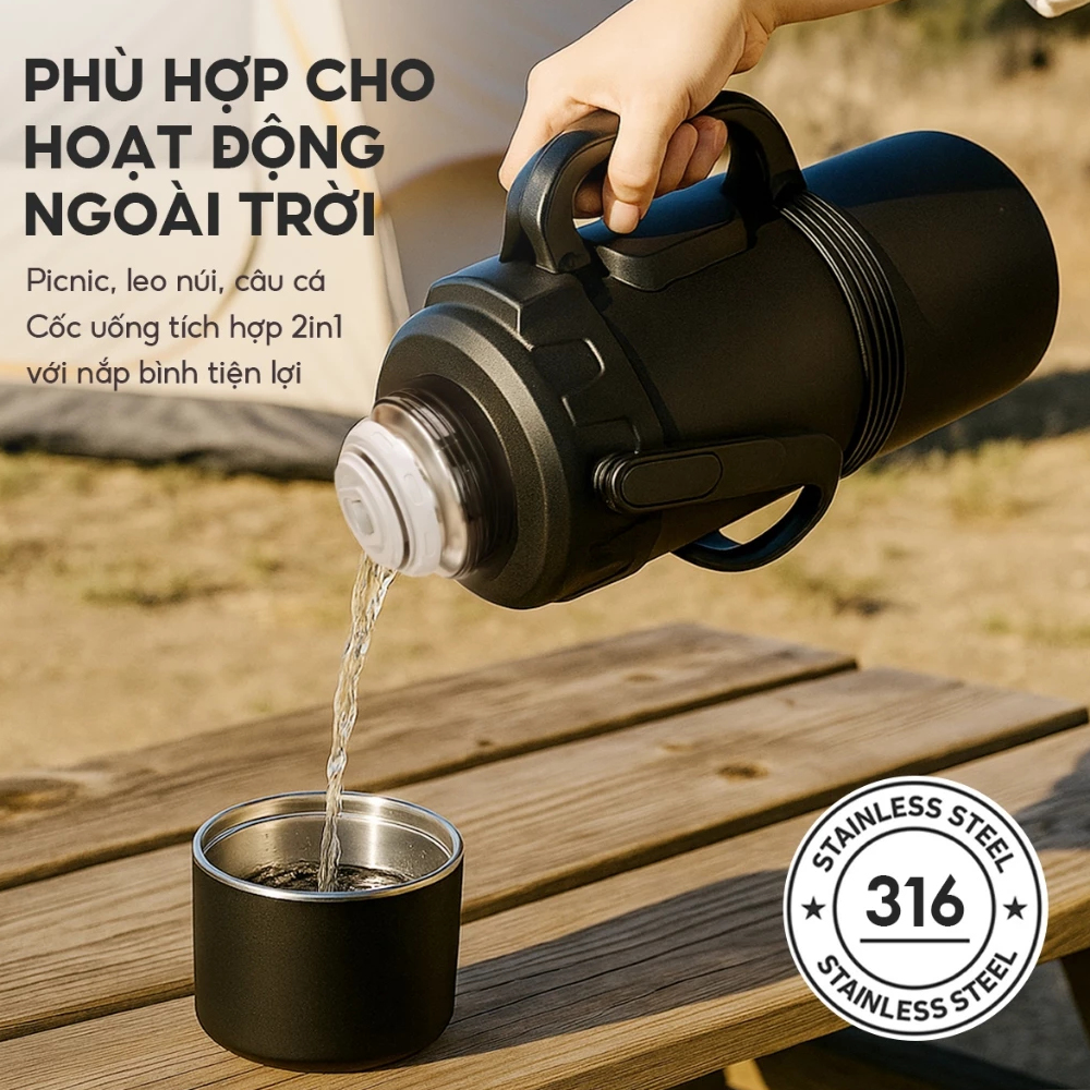 Phích giữ nhiệt Inox 316 Lebenlang LBL3025