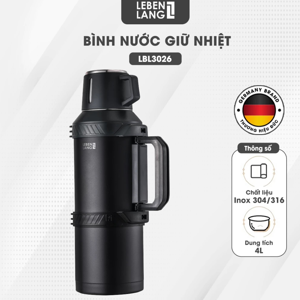 Phích giữ nhiệt Lebenlang LBL3026 dung tích 4L