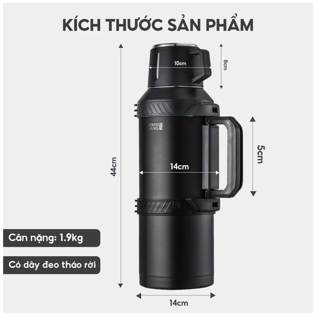 Phích giữ nhiệt Lebenlang LBL3026 dung tích 4L