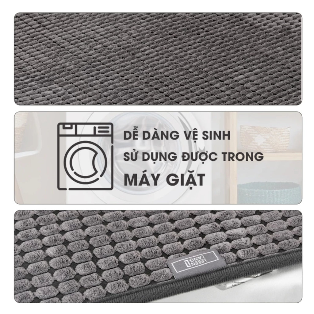 Thảm trải sàn siêu thấm nước Lebenlang LBL8585 size 45x120cm