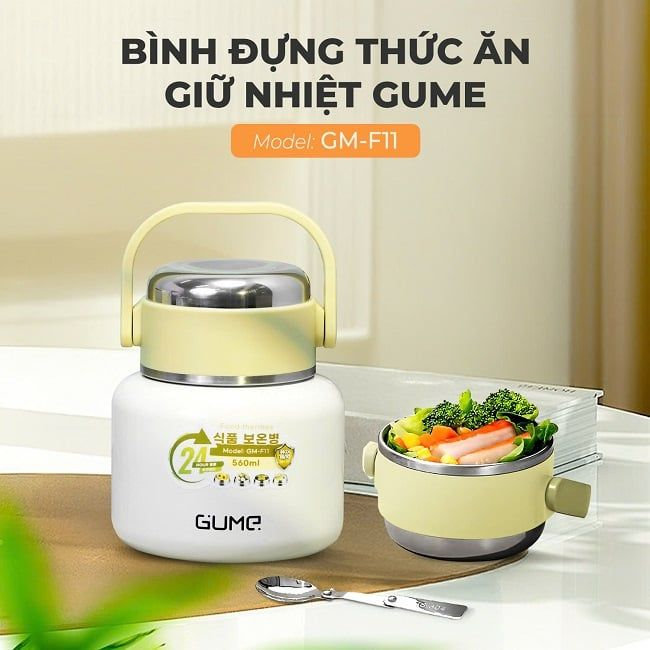Bình đựng thức ăn giữ nhiệt inox 316 Gume GM-F11