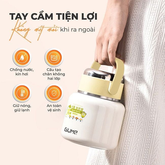 Bình đựng thức ăn giữ nhiệt inox 316 Gume GM-F11