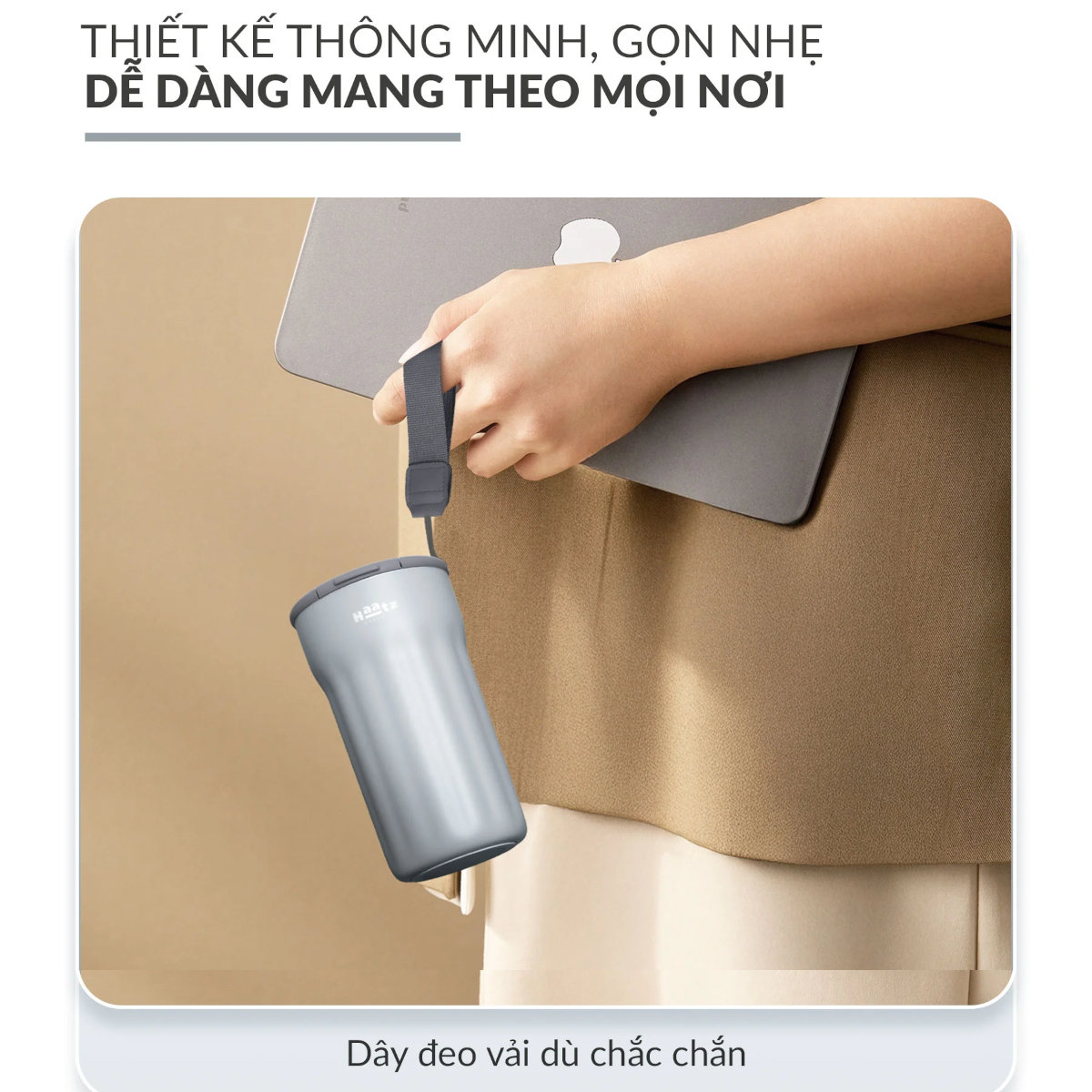 Cốc ủ nhiệt có phin lọc inox 316 Ongi Haatz HON500 dung tích 500ml