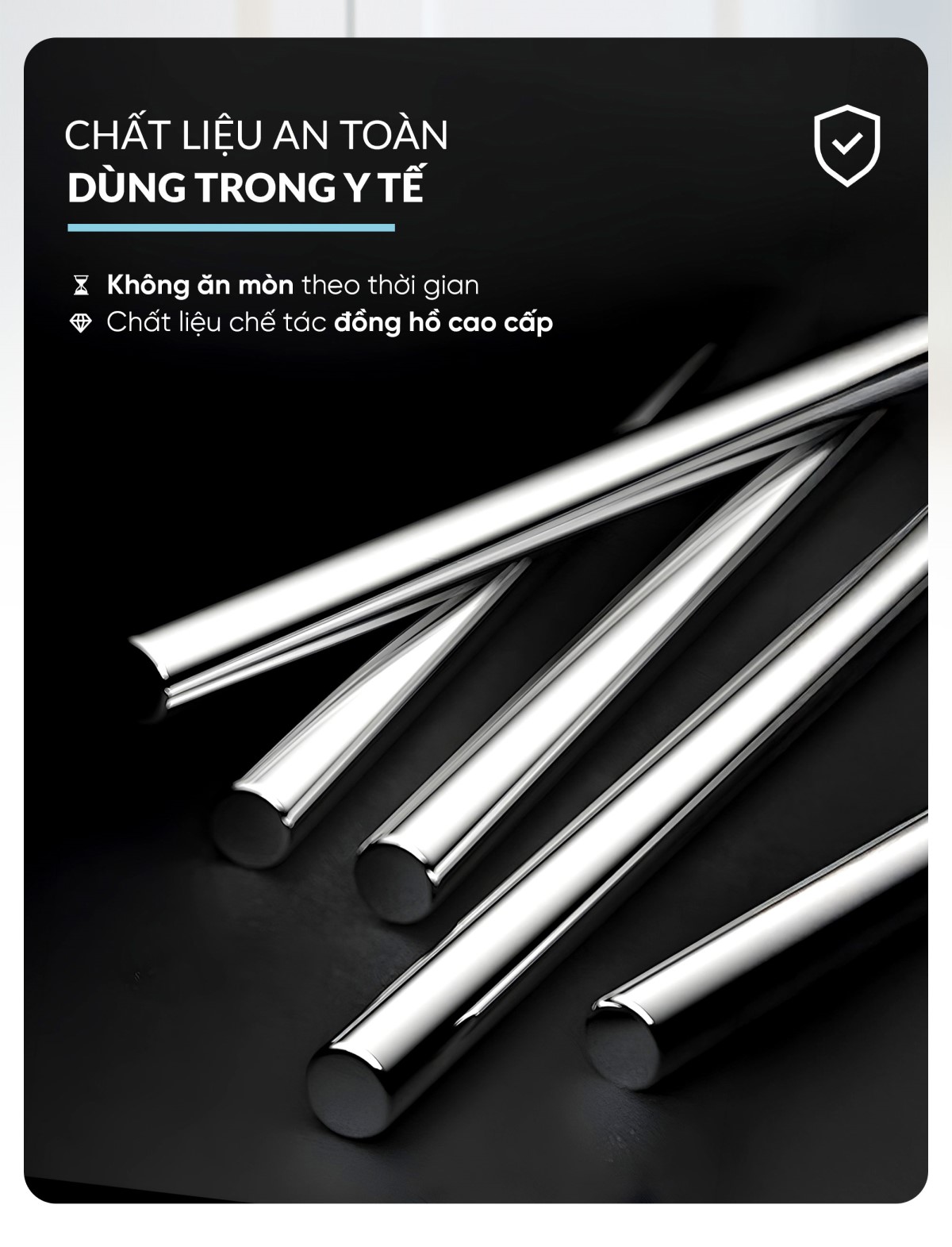 Bộ 10 đôi đũa inox 316L Haatz Hàn Quốc CIM316