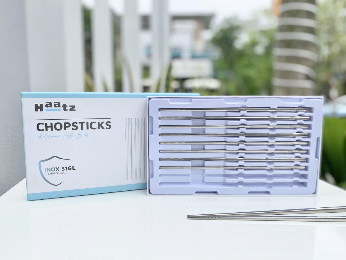 Bộ 10 đôi đũa inox 316L Haatz Hàn Quốc CIM316