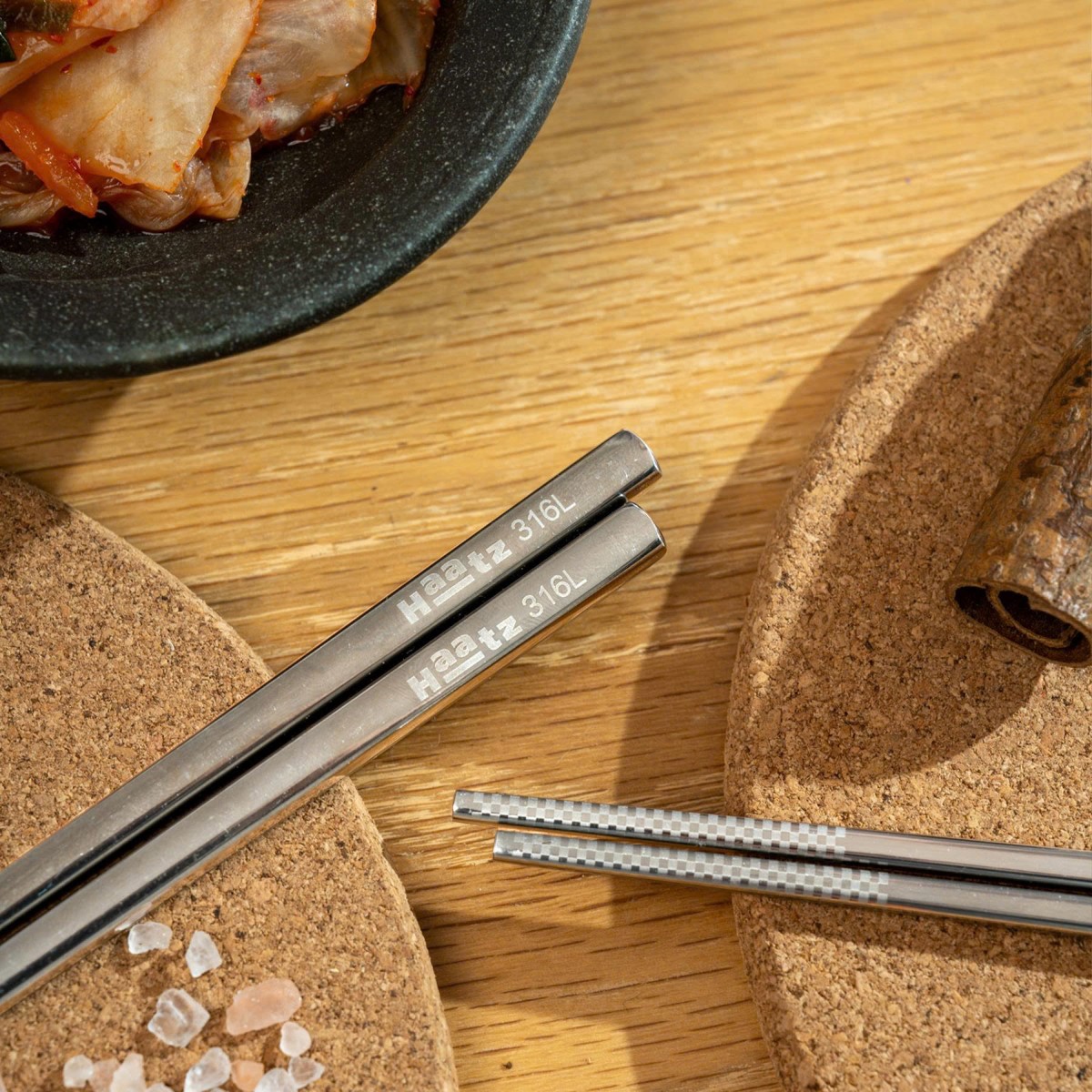 Bộ 10 đôi đũa inox 316L Haatz Hàn Quốc CIM316