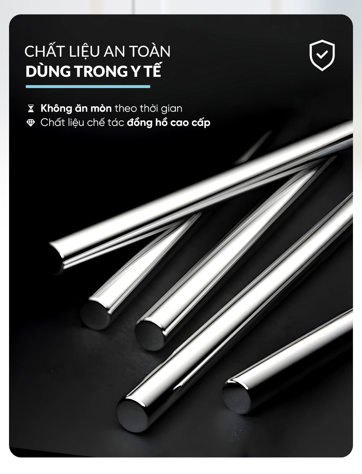 Bộ 10 đôi đũa inox 316L kháng khuẩn Haatz Hàn Quốc HCS079