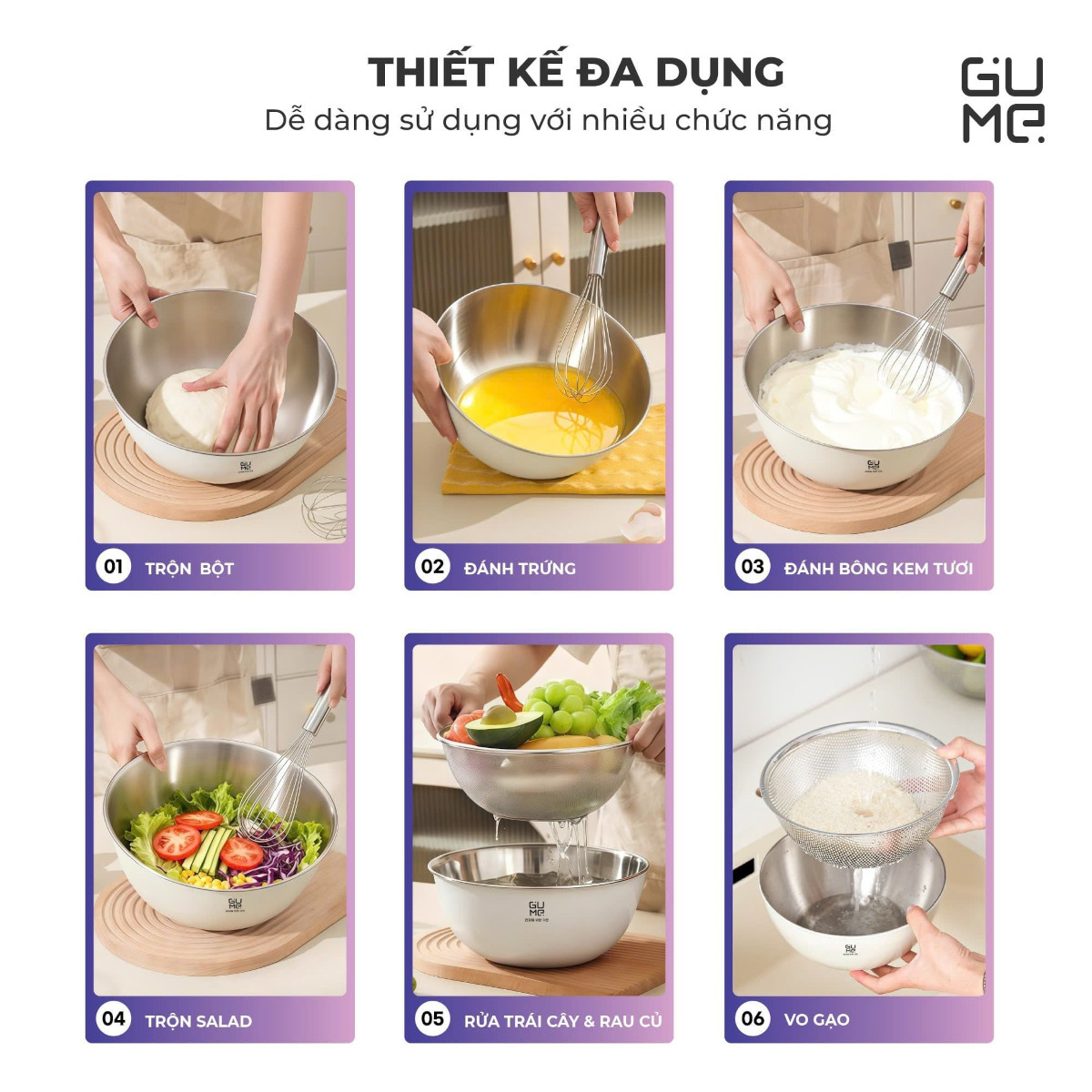 Bộ rổ chậu Inox 304 GUME Hàn Quốc GM-DR0025 size 25cm