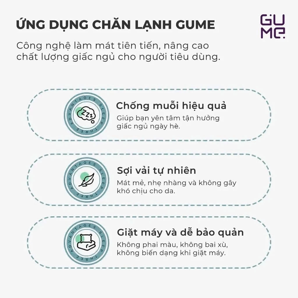 Chăn lạnh làm mát Gume Korea GM-P6066 size 2m x 2m3