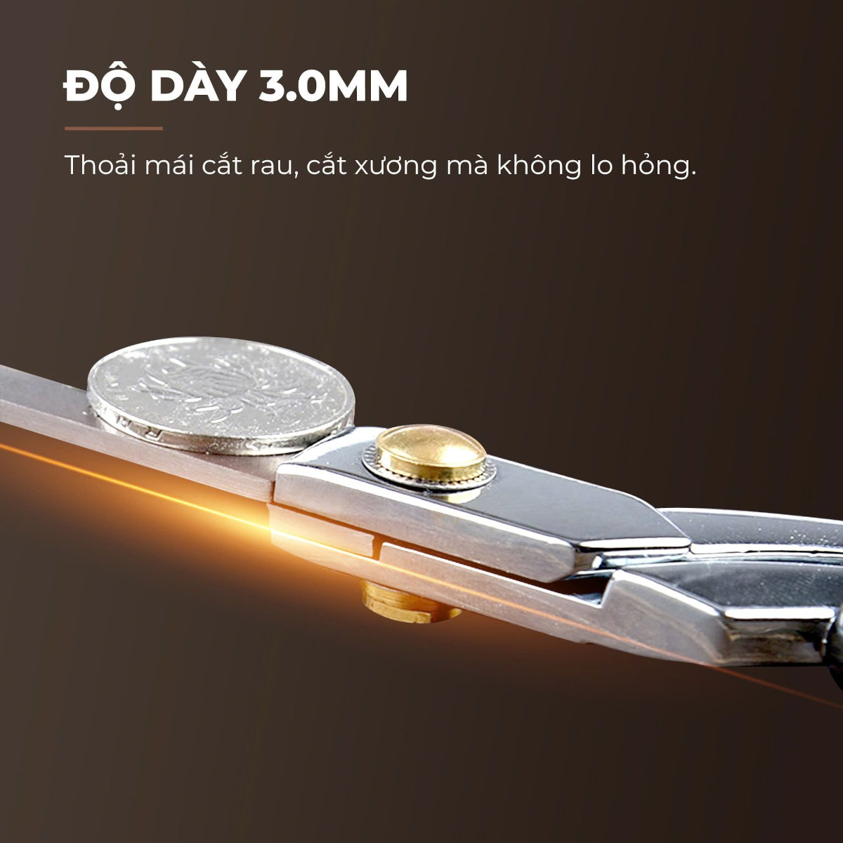 Kéo cắt thịt, thực phẩm thép nguyên khối Gume-GMK26