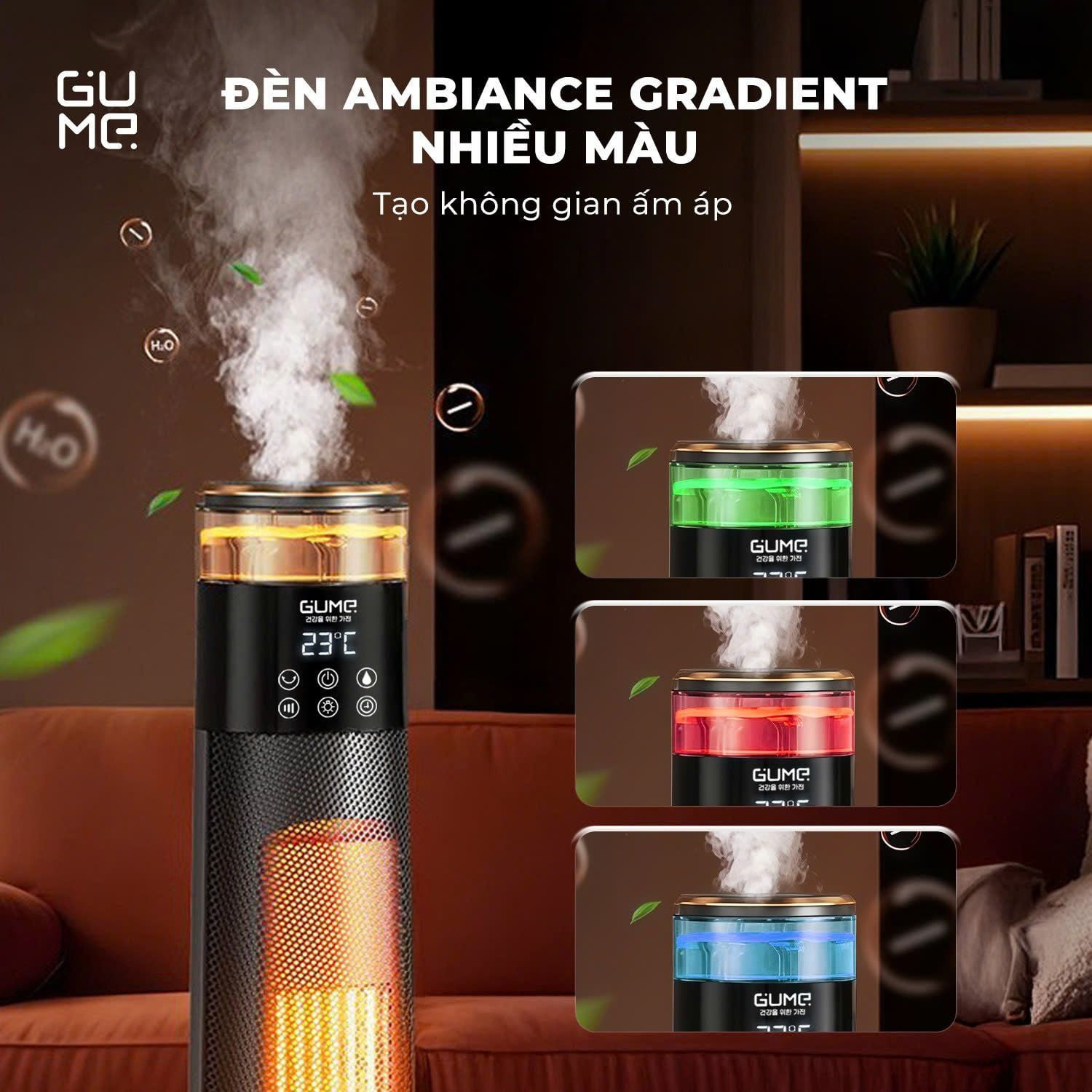 Máy sưởi gốm kiêm bù ẩm Ceramic GUME Hàn Quốc GM-S2558