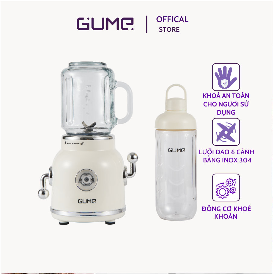 Máy xay sinh tố đa năng 2 cối 600ml Gume Korea GMB-01