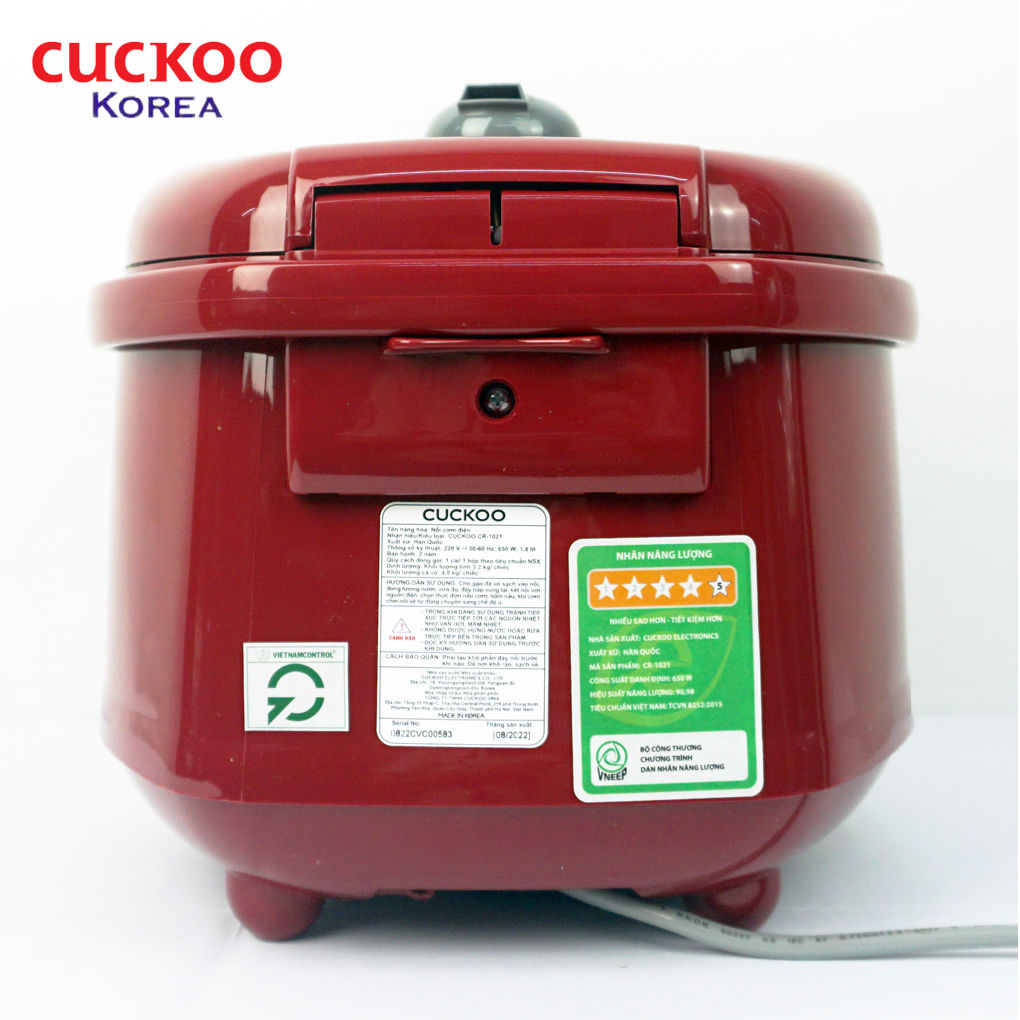Nồi cơm điện Cuckoo CR-1021R dung tích 1.8L chính hãng Made in Korea