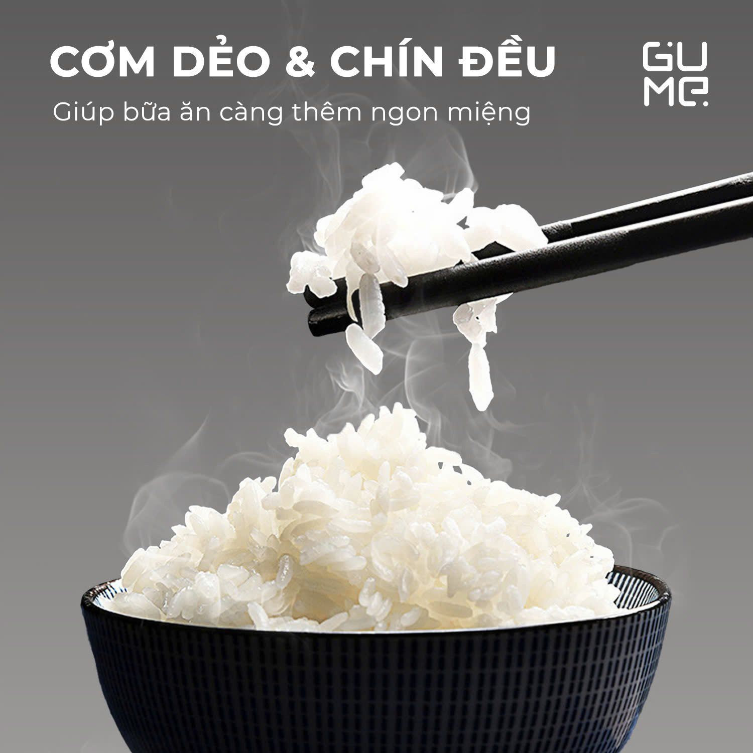Nồi cơm điện đá Maifanite chống dính Gume Korea GM-RC13 dung tích 1,2L
