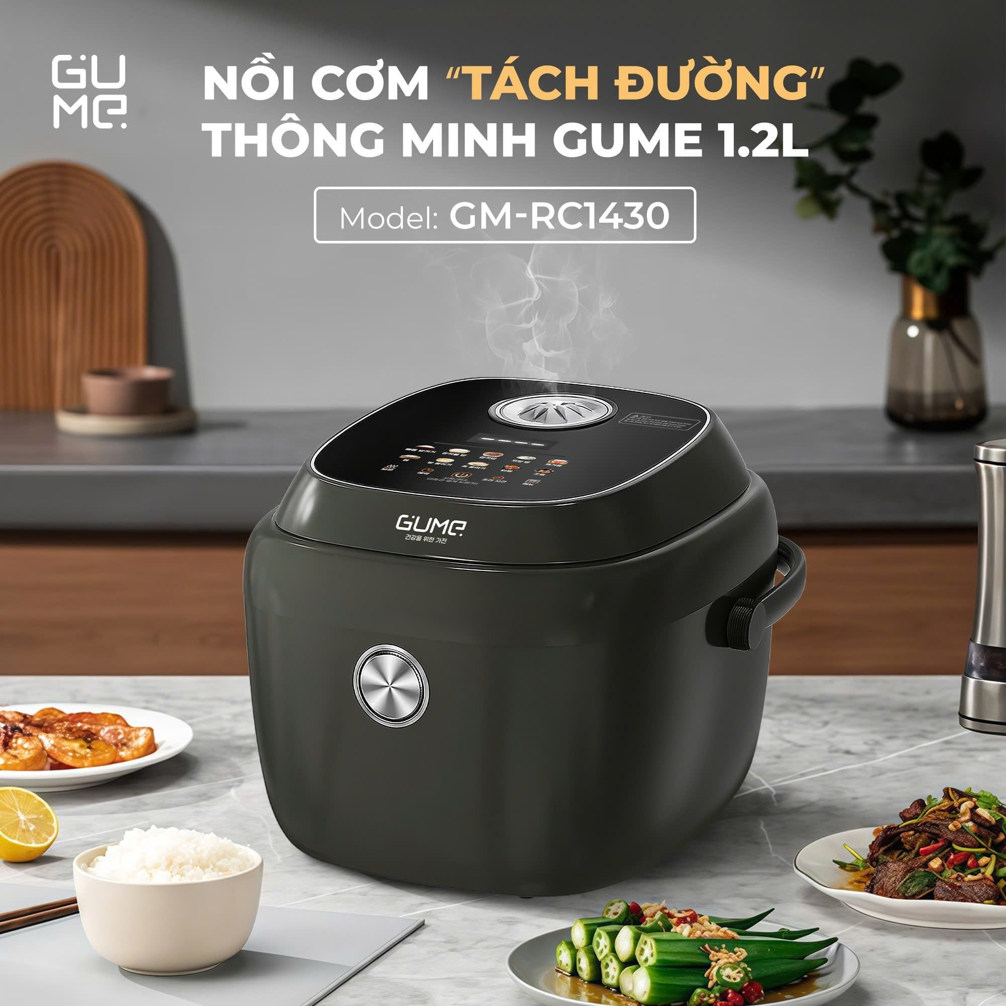 Nồi cơm điện tử ruột inox 316 Gume Hàn Quốc RC1430