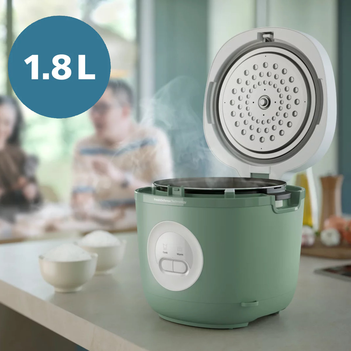 Nồi cơm điện 3D nắp gài Philips 1.8 lít HD3212/32