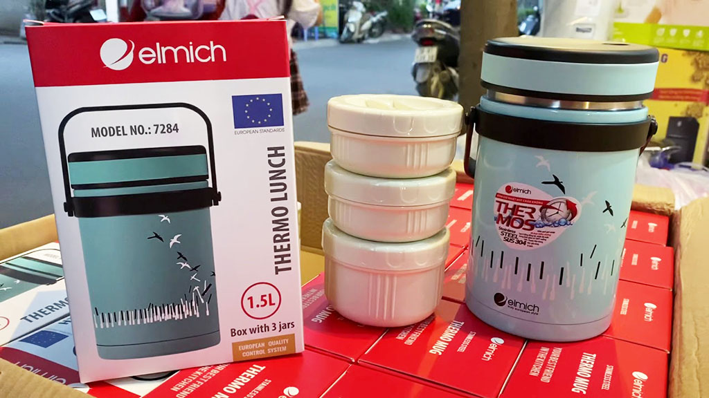 Bình đựng thức ăn giữ nhiệt Inox 304 Elmich 1500ml EL-7284 xuất xứ CH Séc bảo hành 12 tháng