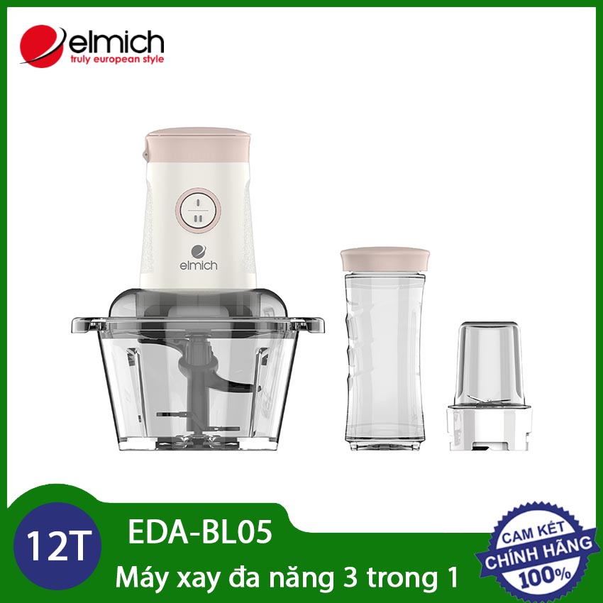 Máy xay đa năng 3 trong 1 Elmich EDA-BL05 cối thủy tinh