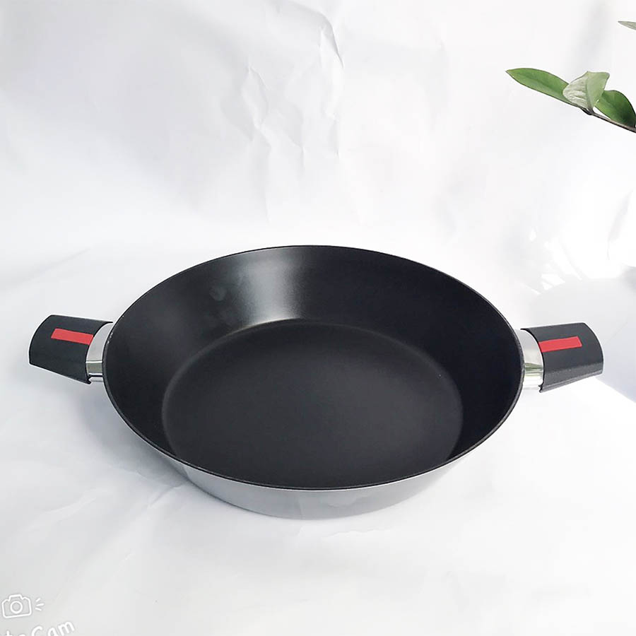 Chảo hợp kim nhôm chống dính 2 quai Kims Cook Paella 28cm đáy từ
