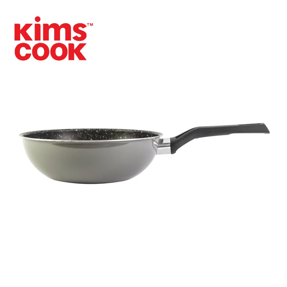 Chảo sâu lòng hợp kim nhôm chống dính vân đá đáy từ Kims Cook 24cm EARM224H