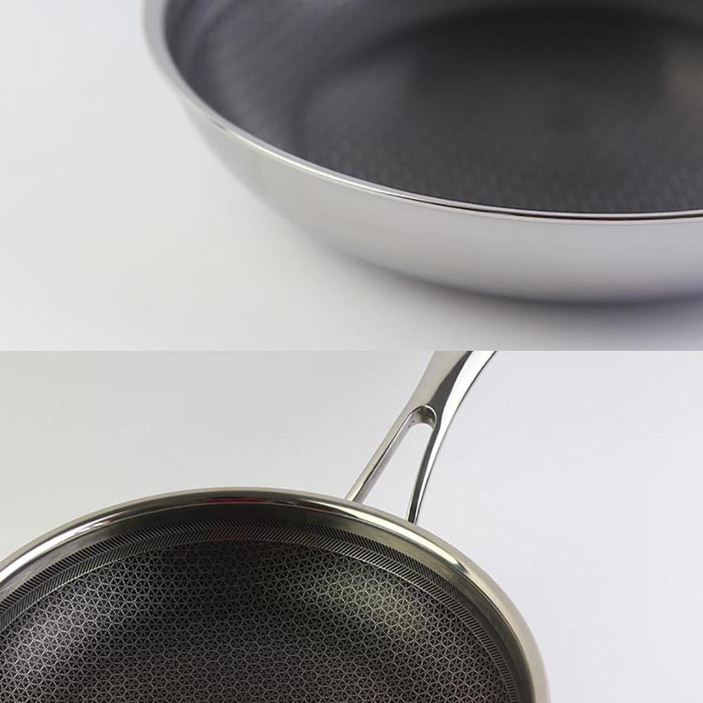 Chảo chống dính sâu lòng Inox 304 đường kính 28cm J&K Blackcube nhập khẩu dùng bếp từ, bảo hành 2 năm