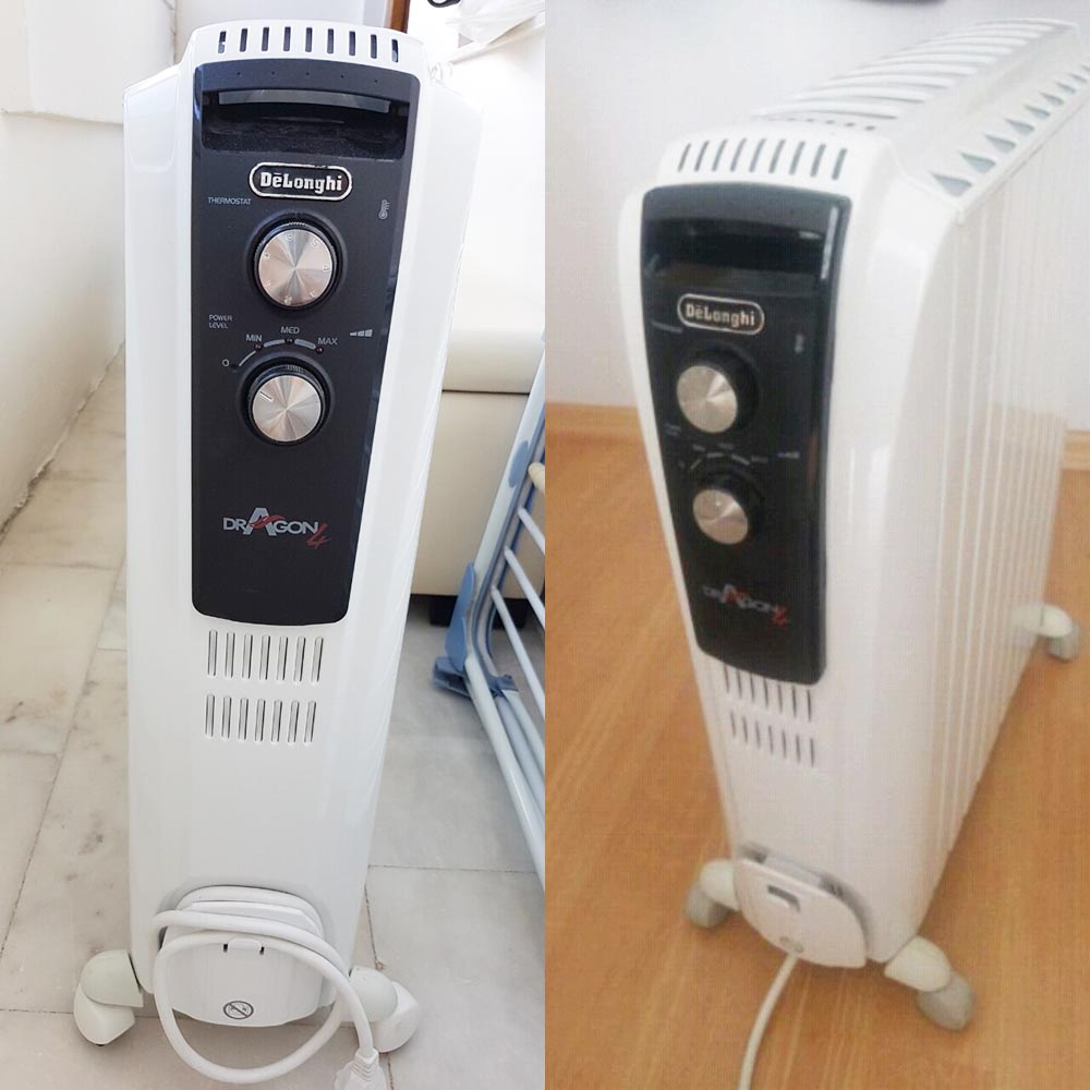 Máy sưởi dầu 10 thanh Delonghi TRD4 1025 max 2500W