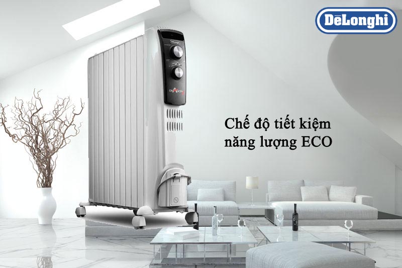 Máy sưởi dầu 10 thanh Delonghi TRD4 1025 max 2500W