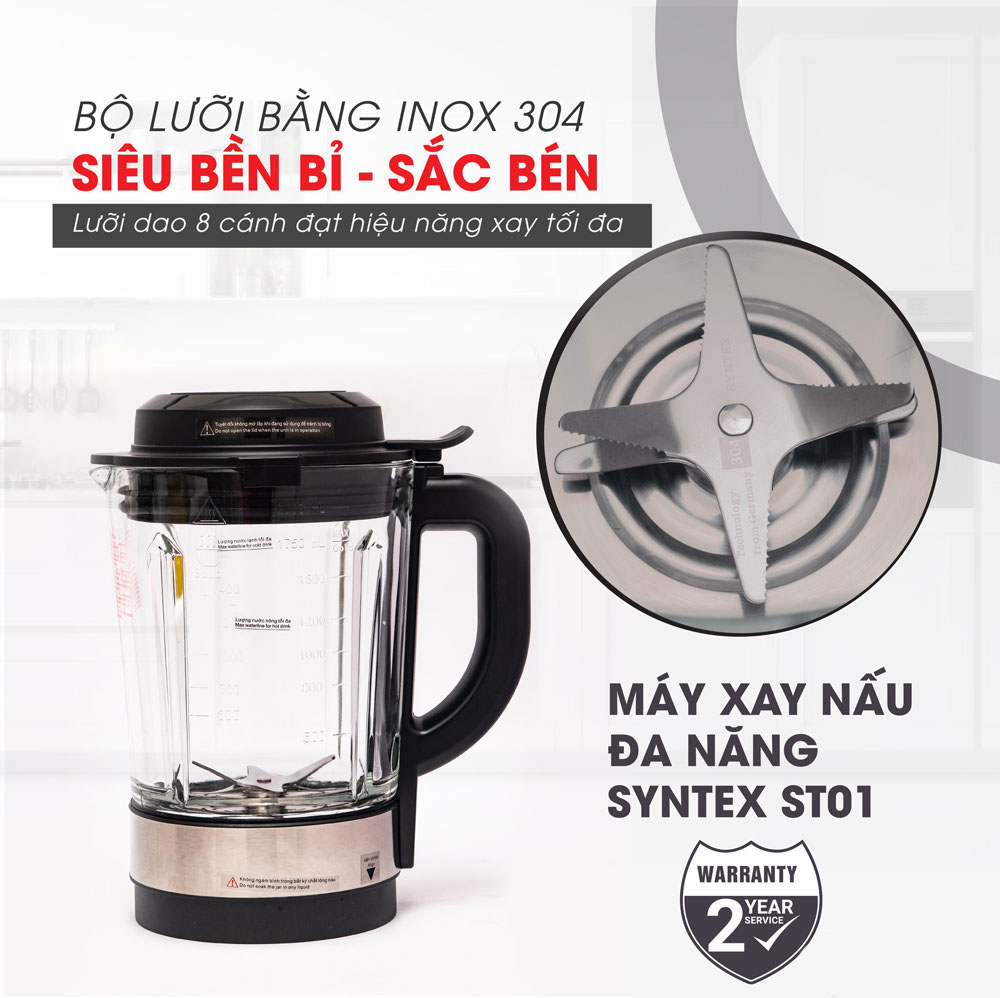 Máy xay nấu sữa hạt đa năng Syntex ST01 dung tích 2 lít 800W