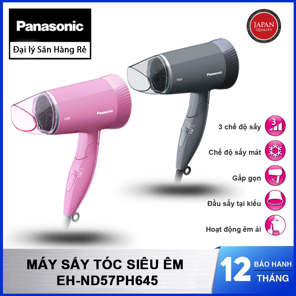 Máy sấy tóc siêu êm cao cấp Panasonic EH-ND57PH645 độ ồn 55dB