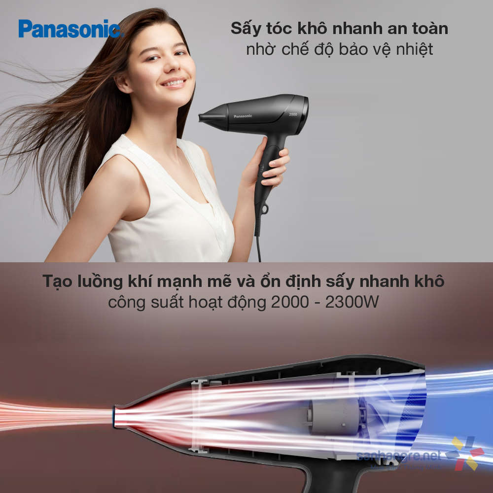 Máy sấy tóc gấp gọn Panasonic EH-ND65-K645 công suất 2300W sản xuất Thái Lan