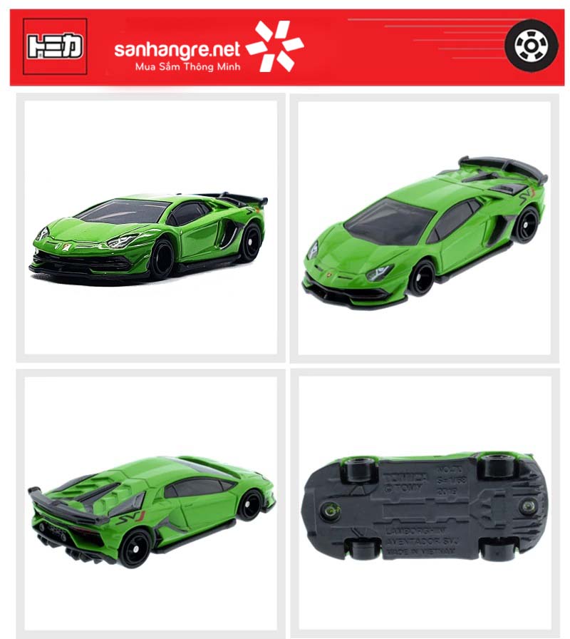 Siêu Xe Ô Tô Mô Hình Tomica Lamborghini Aventador Svj Xanh Lá (No Box) -  65,000 | Sanhangre
