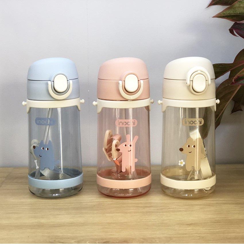 Bình nước trẻ em có ống mút Inochi Goki Zuzu 520ml
