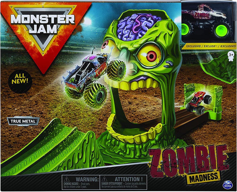 Bộ xe tải mô hình Monster Jam True Metal đối đầu Zombie Madness