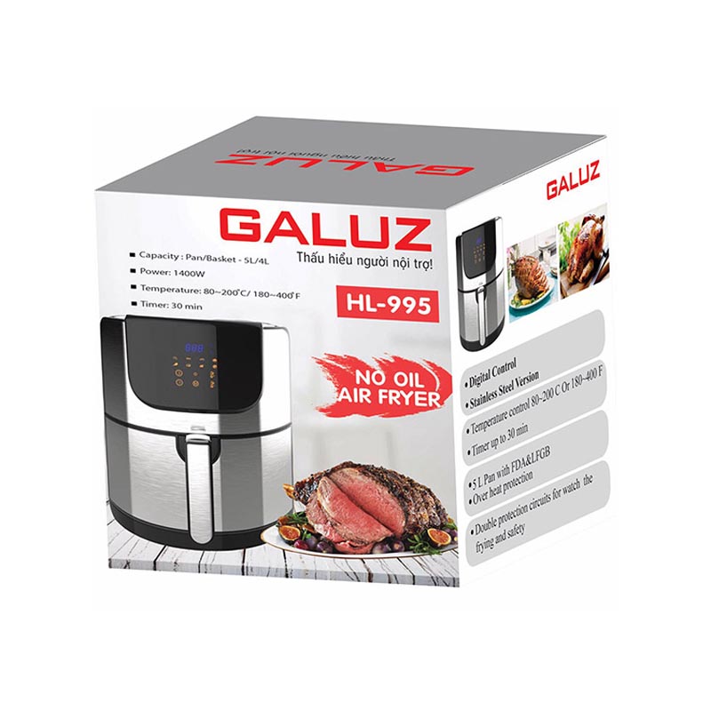 Nồi chiên không dầu điện tử Galuz HL-995 5.2 Lít