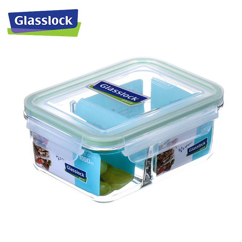 Hộp thủy tinh đựng thực phẩm 2 ngăn Glasslock MCRK-067 670ml 