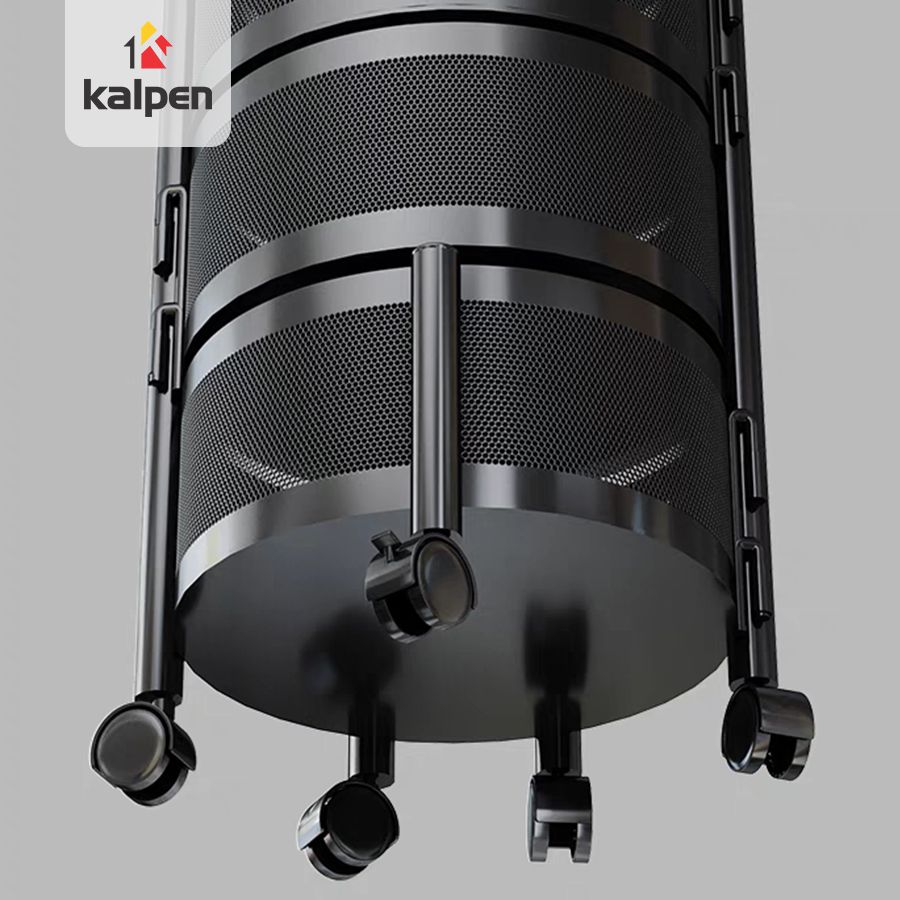 Kệ rổ xoay tròn đựng đồ dùng đa năng thông minh Kalpen có bánh xe hàng xuất Nhật