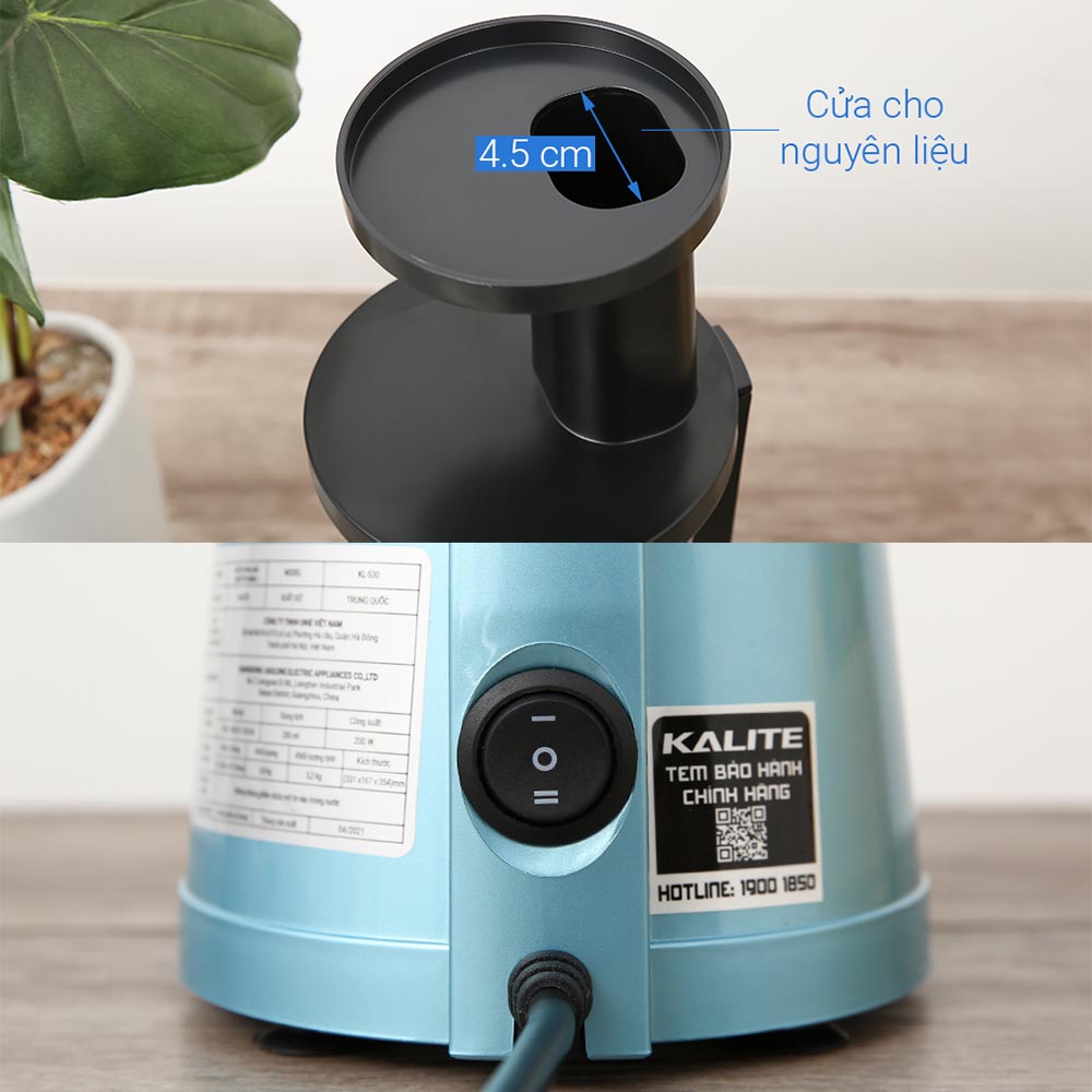 Máy ép chậm Kalite KL-530 công suất 200W